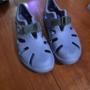 OOFOS Women's Blue Sandals with Black Strap